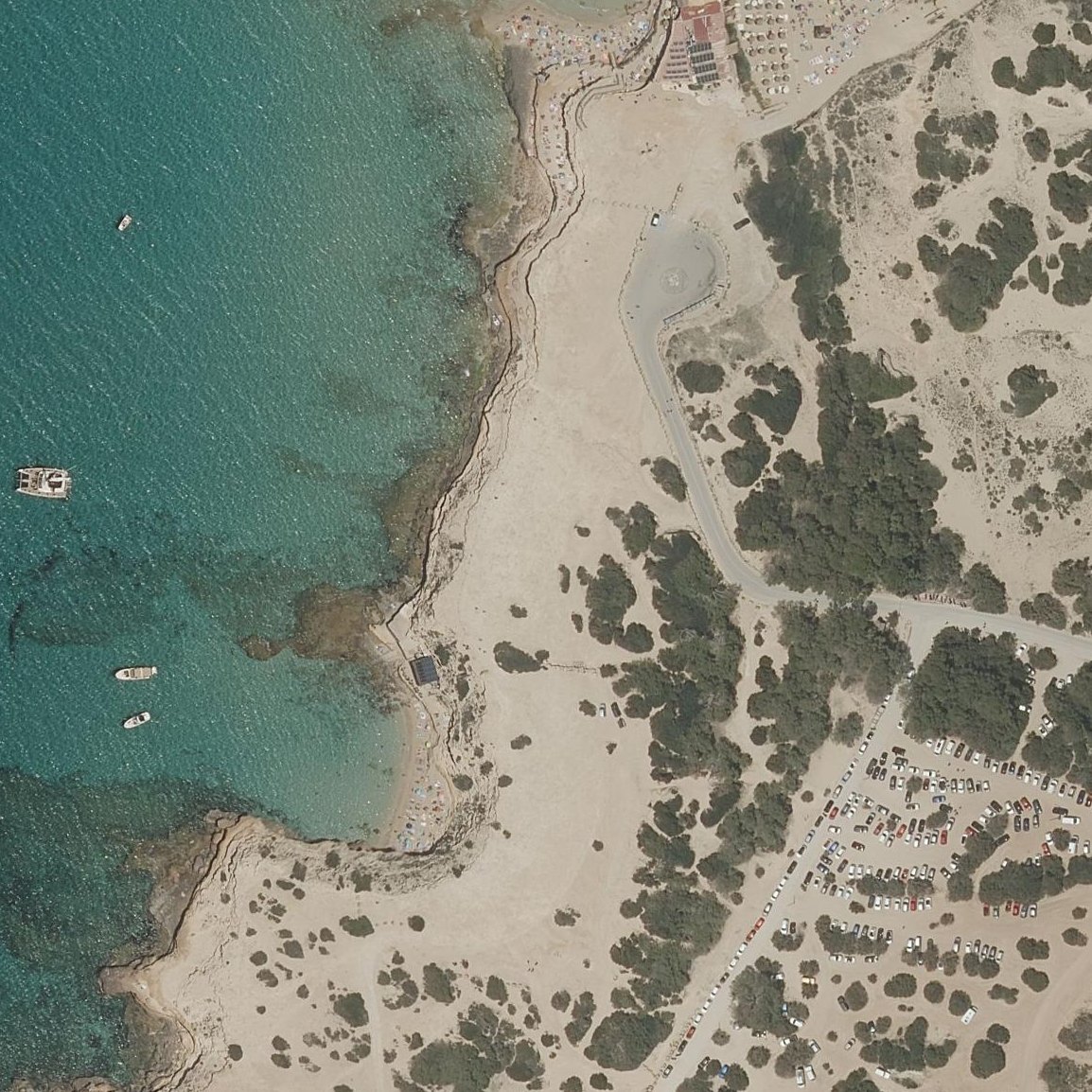 Aerial map of Cala Escondida