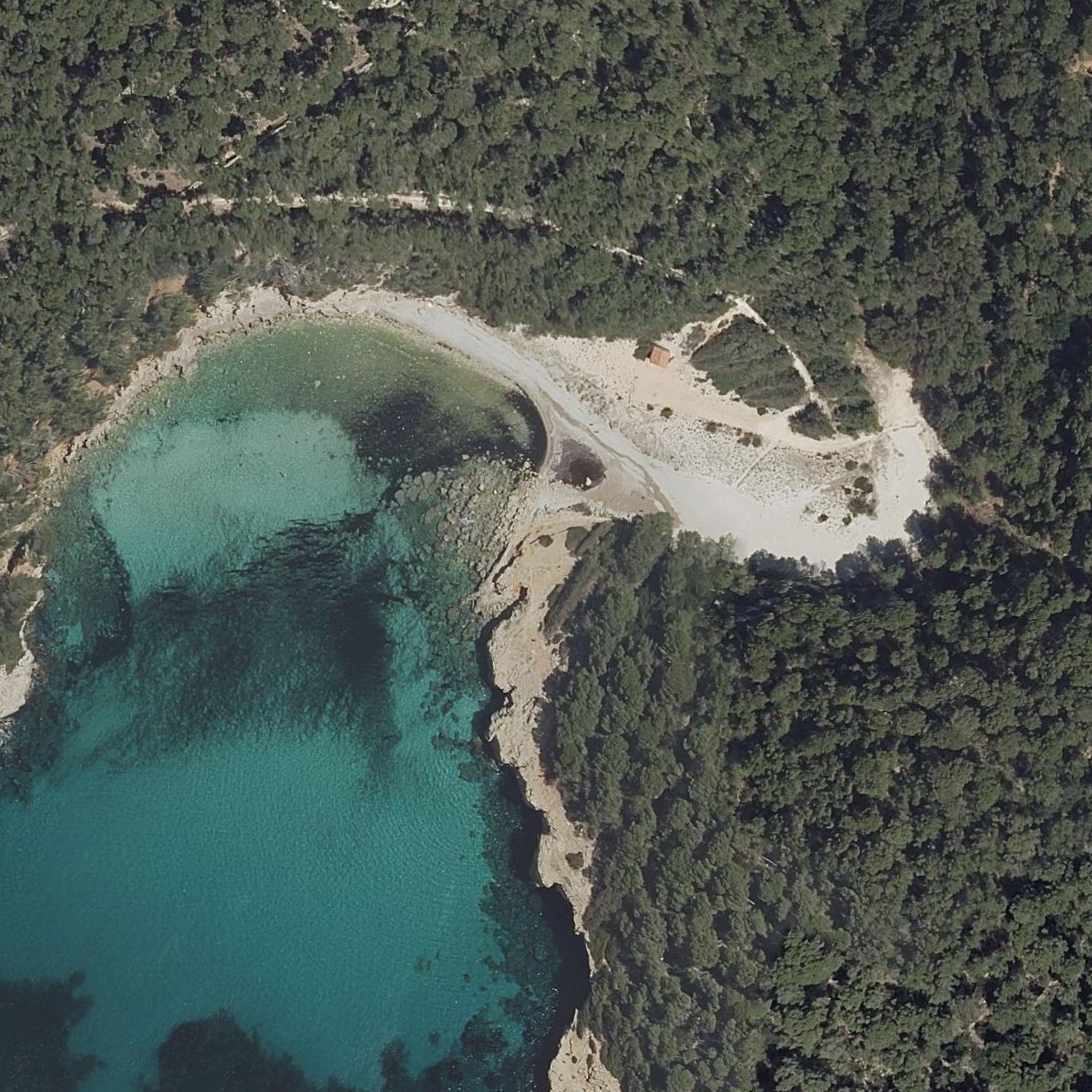 Aerial map of Cala Escorxada
