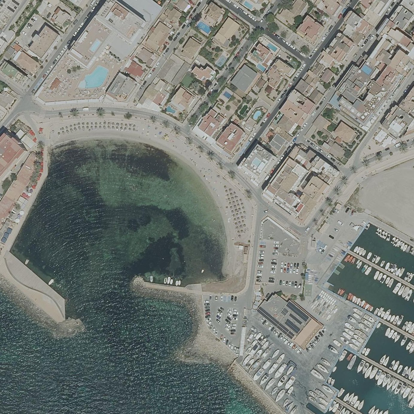 Aerial map of Cala Estància