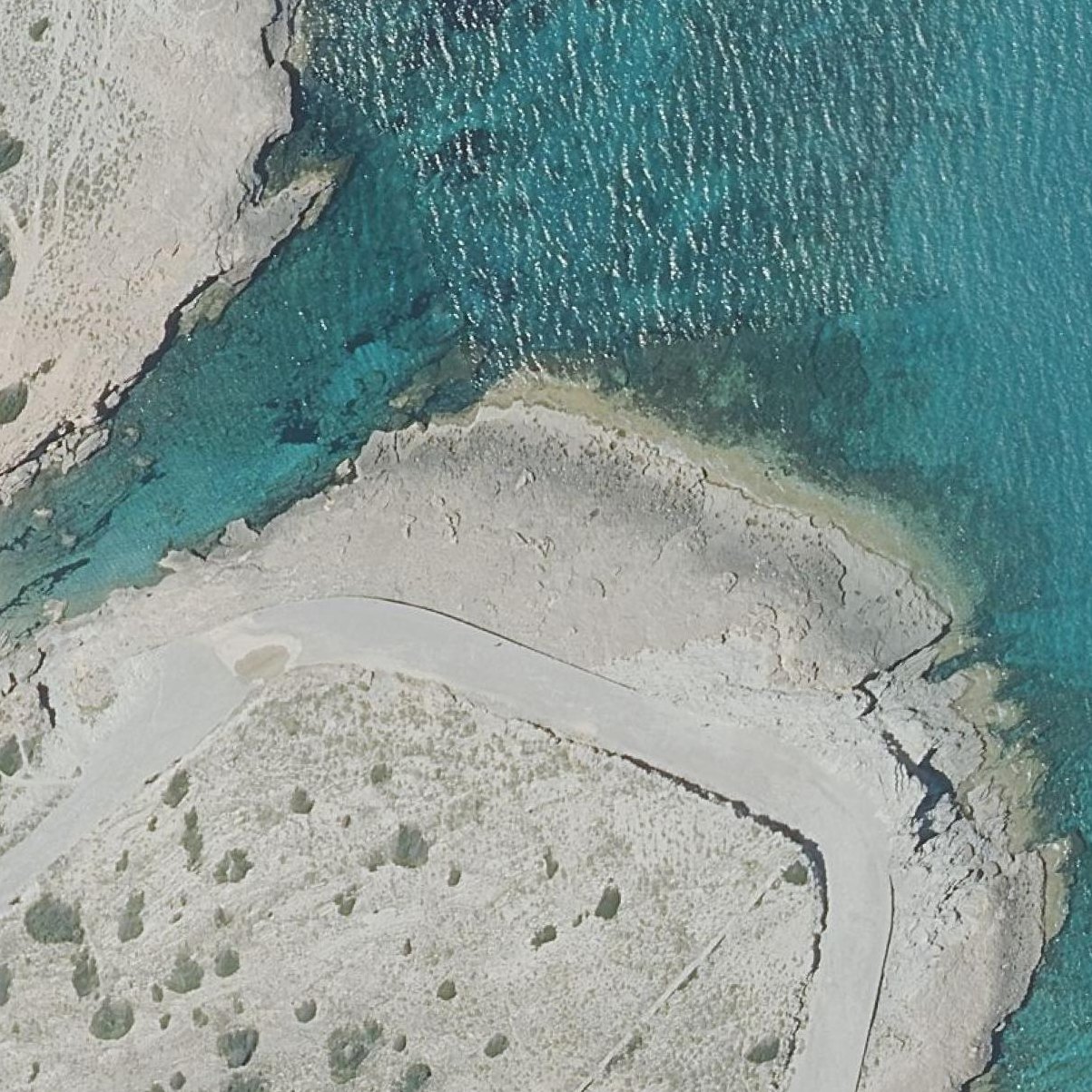 Aerial map of Cala Estreta