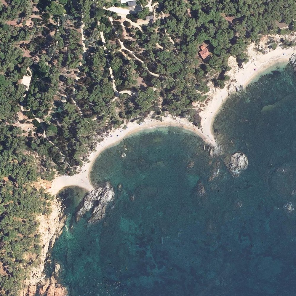 Aerial map of Cala Estreta