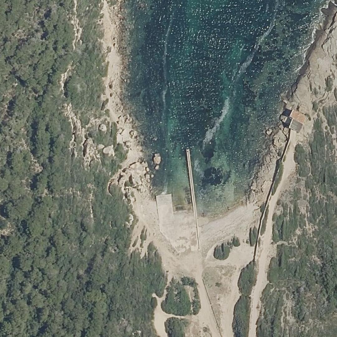 Aerial map of Cala Fontanelles