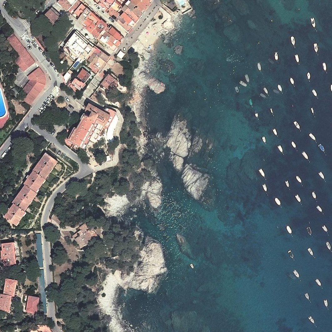 Aerial map of Cala Foradada