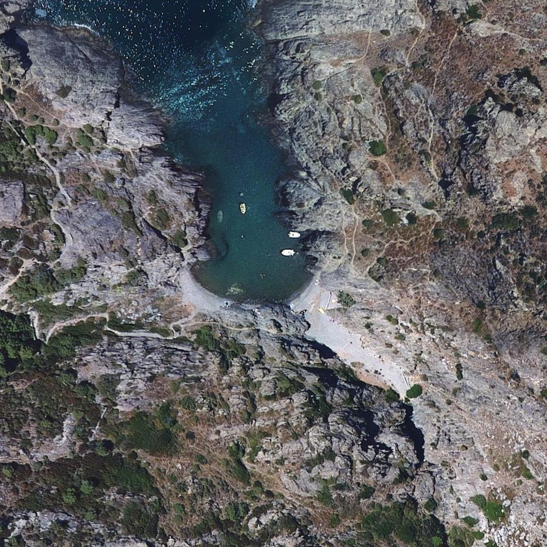 Aerial map of Cala Fornells
