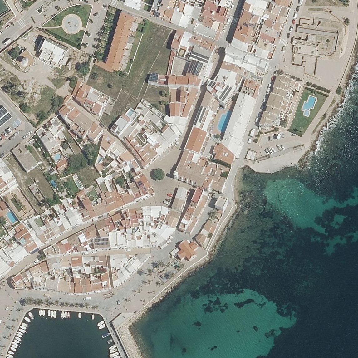 Aerial map of Cala Fornells