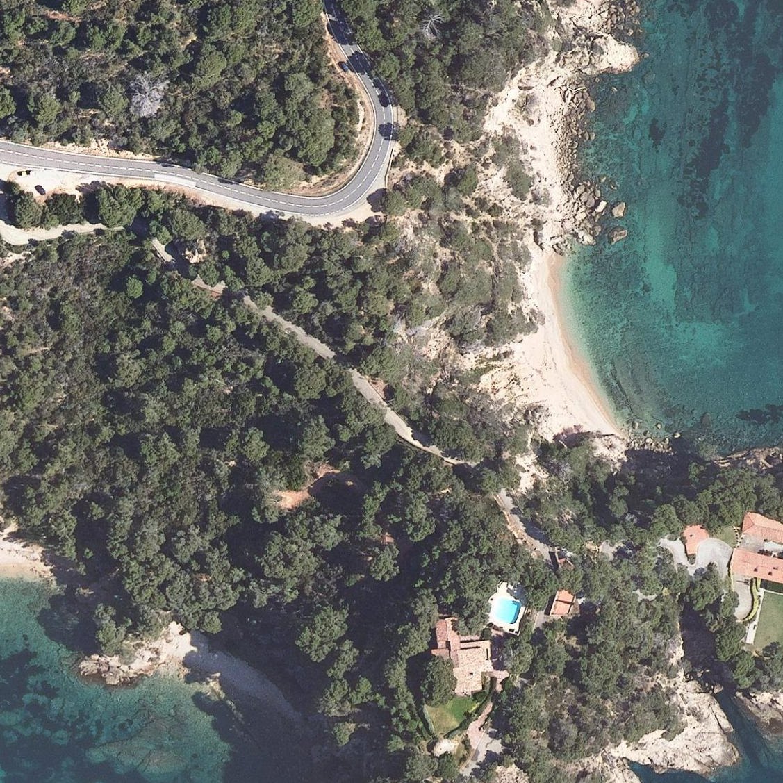 Aerial map of Cala Futadera