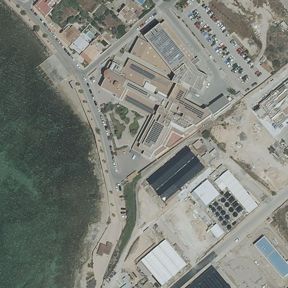 Aerial map of Cala Gamba