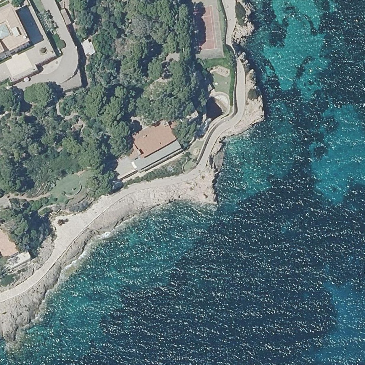Aerial map of Cala Gat