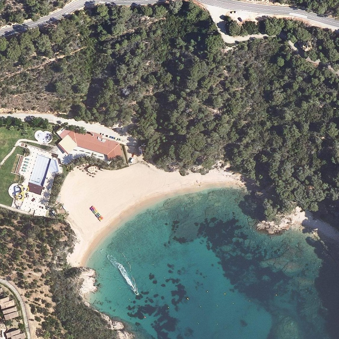 Aerial map of Cala Giverola