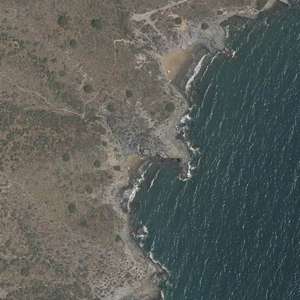 Aerial map of Cala Golera