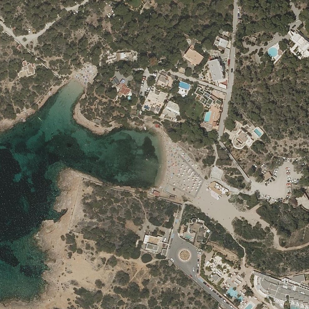 Aerial map of Cala Gració