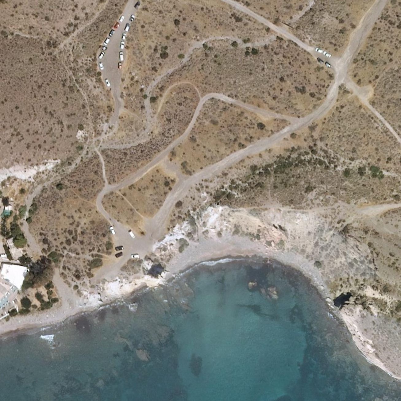 Aerial map of Cala Higuera