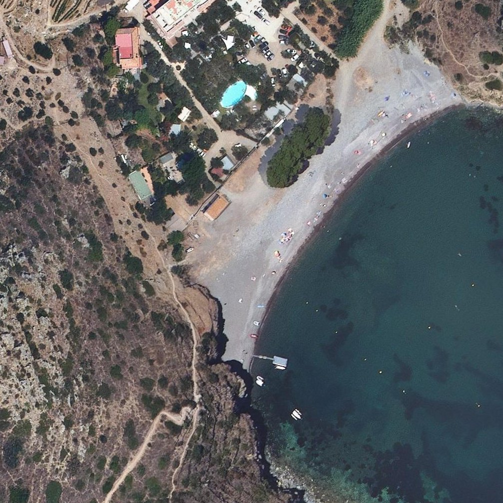 Aerial map of Cala Jóncols