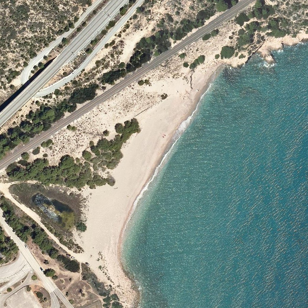 Aerial map of Cala Justell