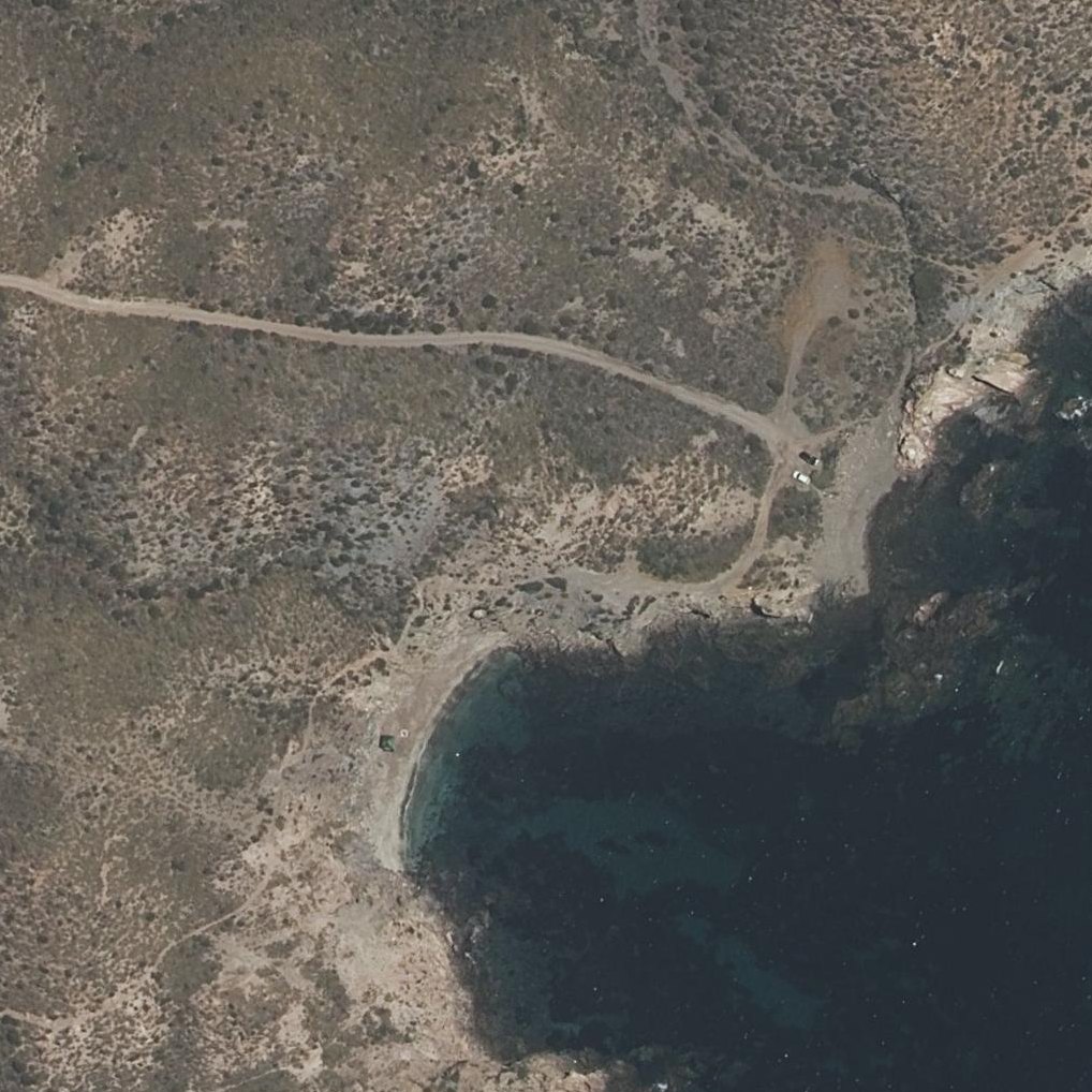 Aerial map of Cala Leña
