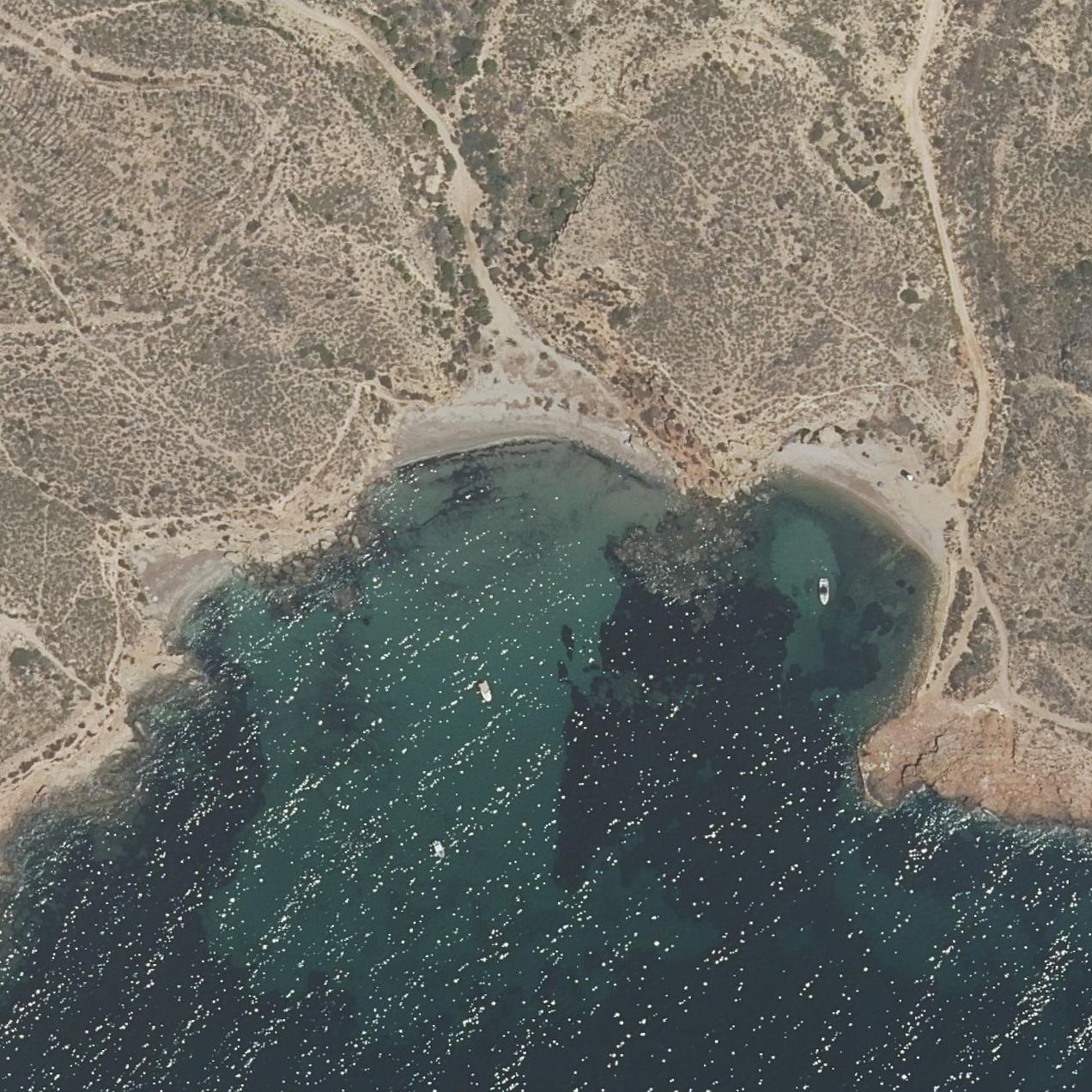Aerial map of Cala Leño