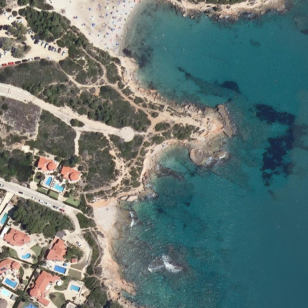 Aerial map of Cala les Ampolles
