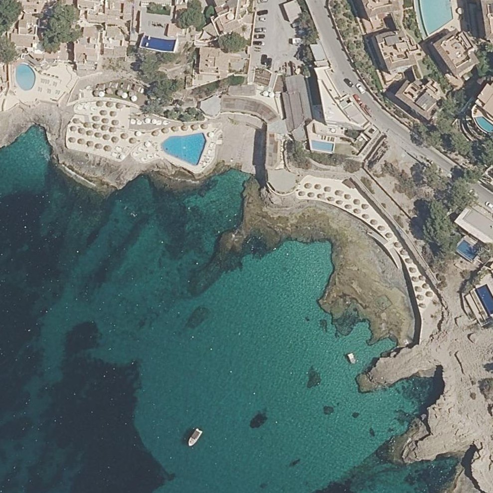 Aerial map of Cala Llamp