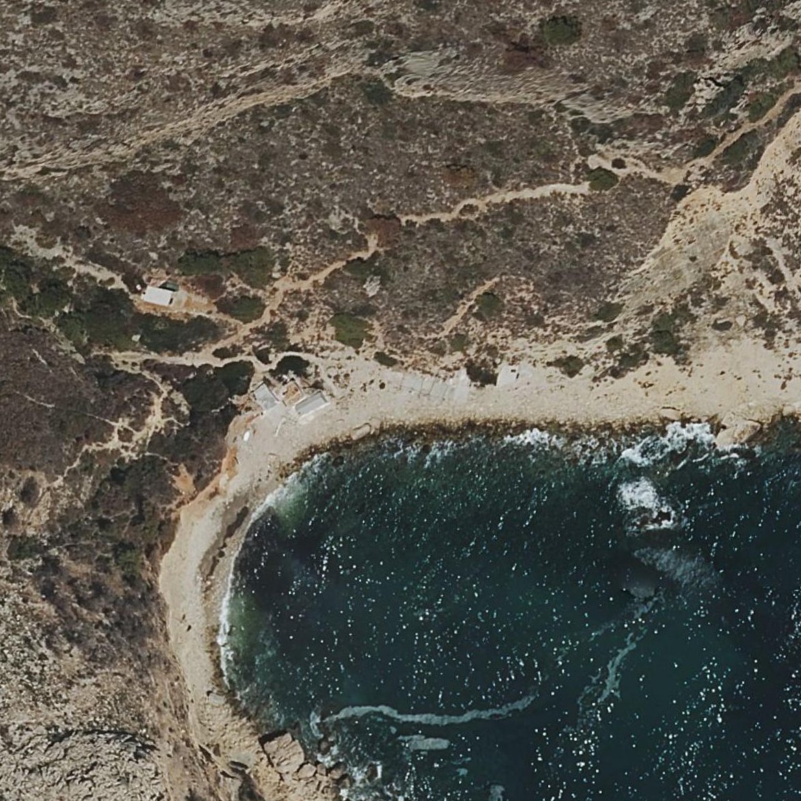 Aerial map of Cala Llebeig