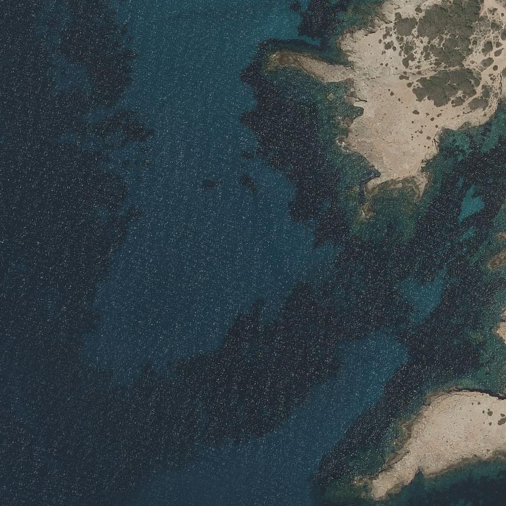 Aerial map of Cala Llentia