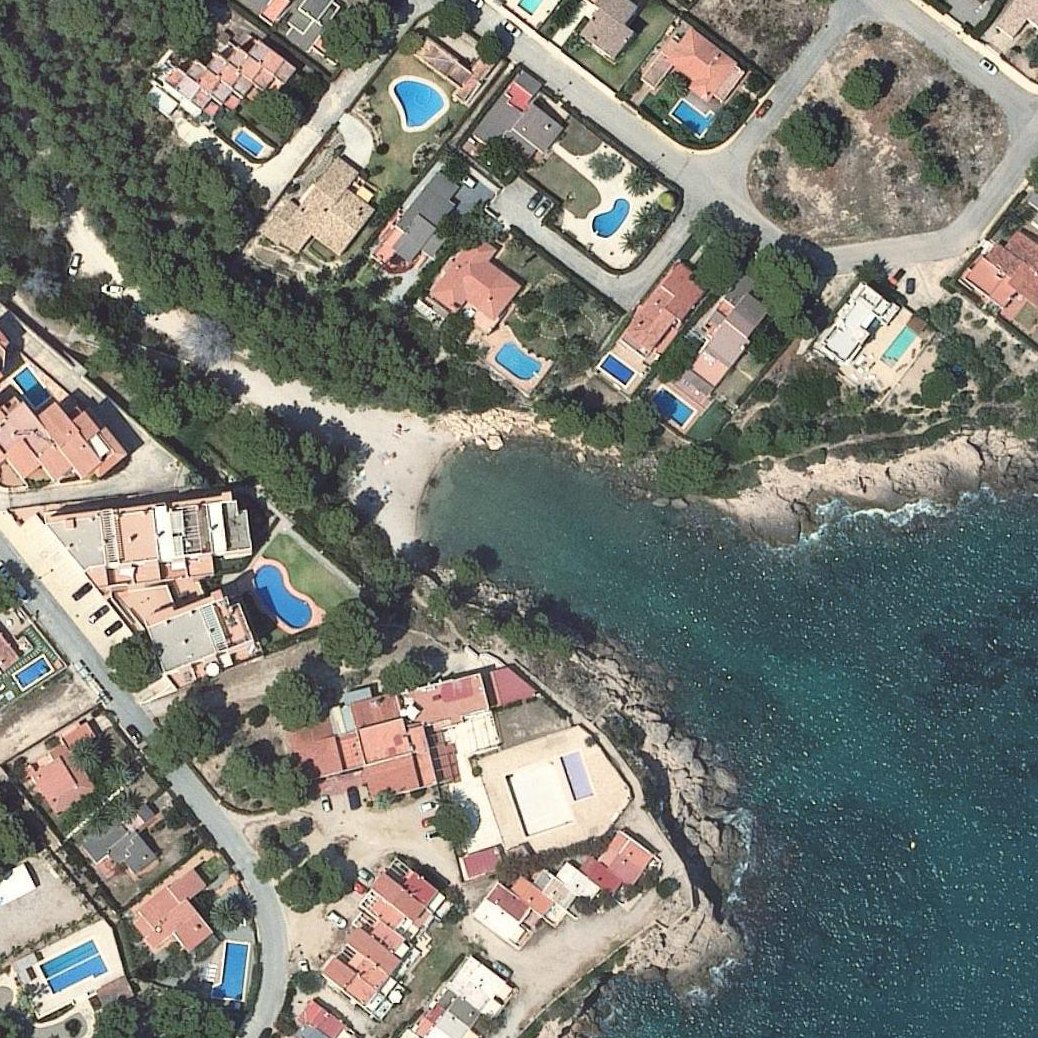 Aerial map of Cala Llobeta