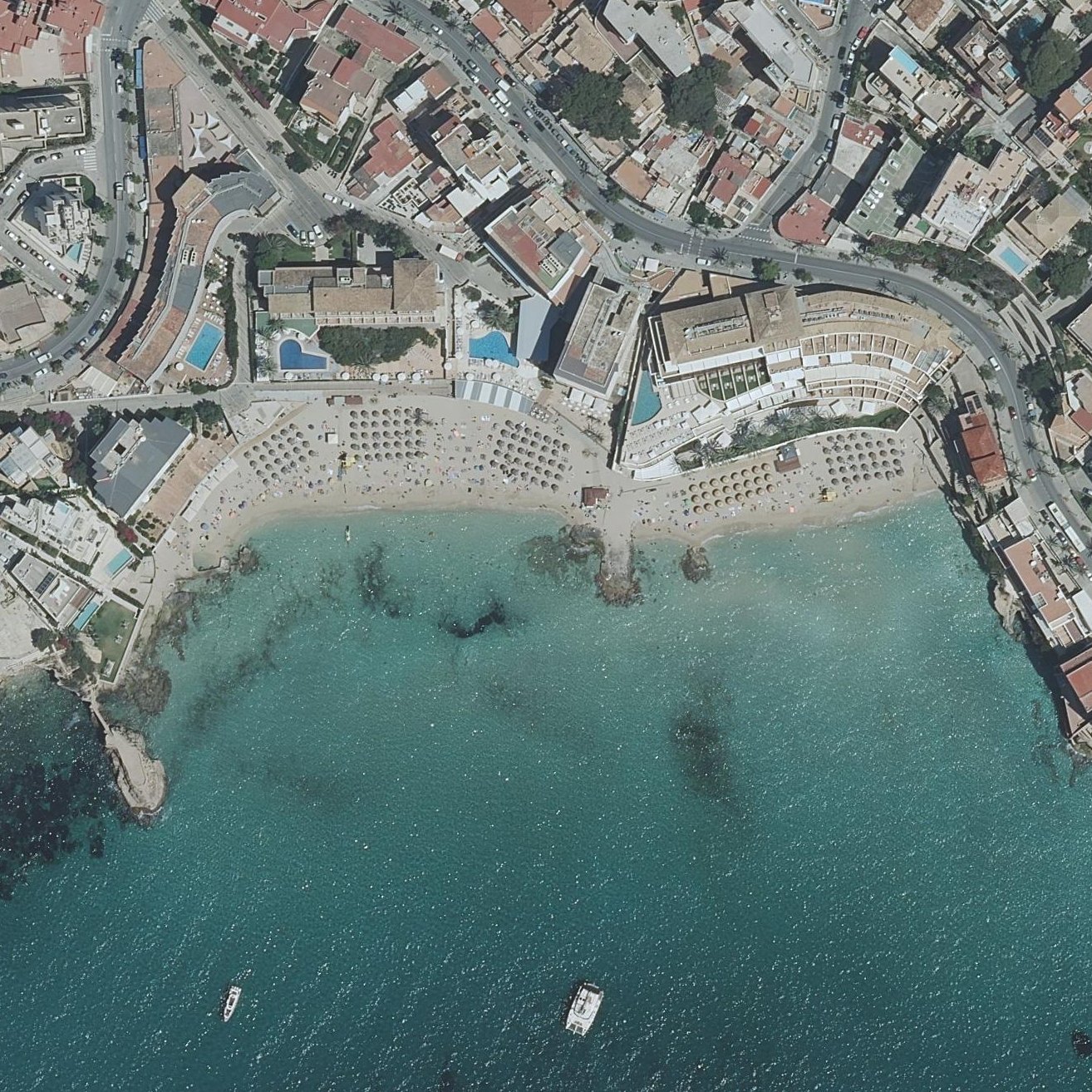 Aerial map of Cala Major