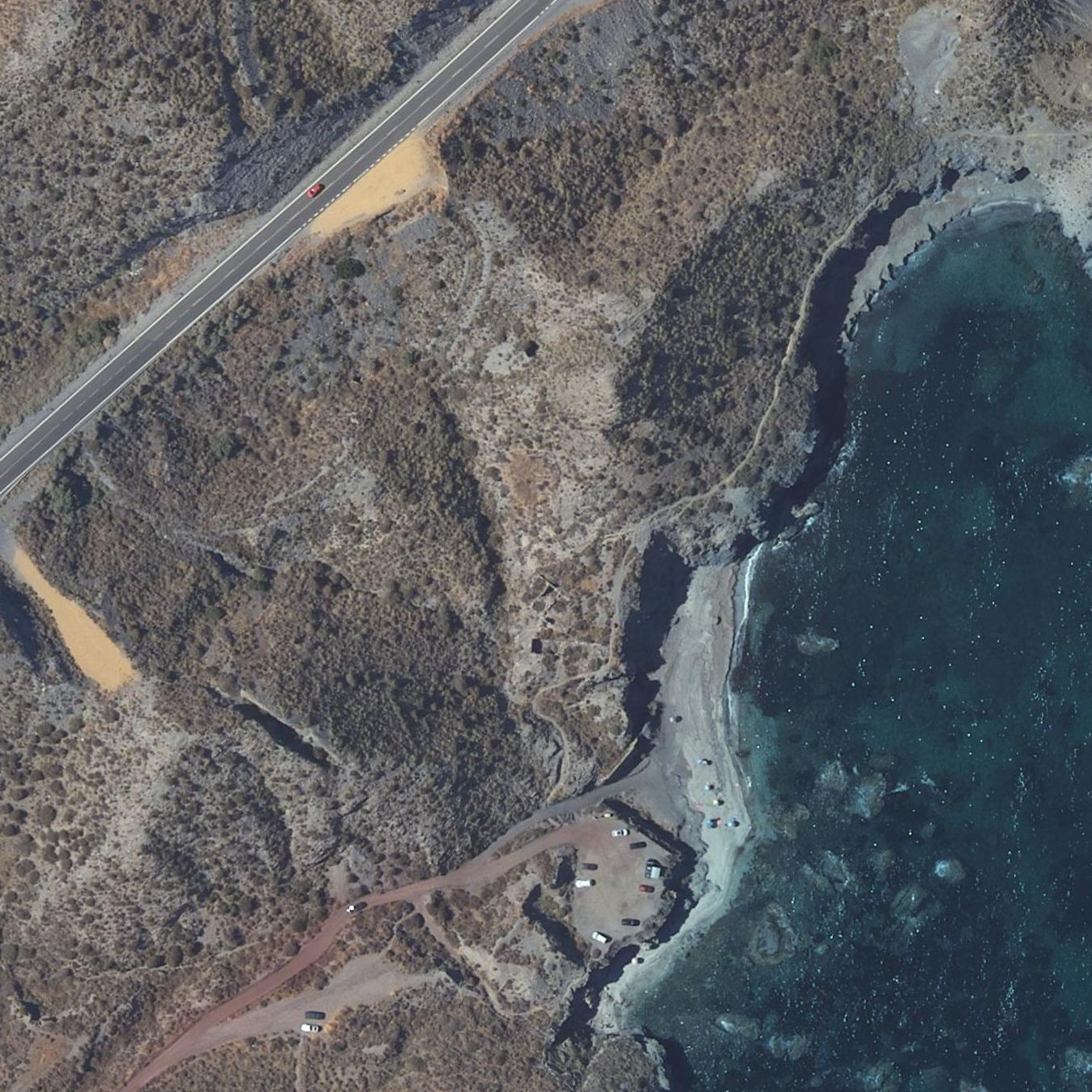 Aerial map of Cala Mal Paso
