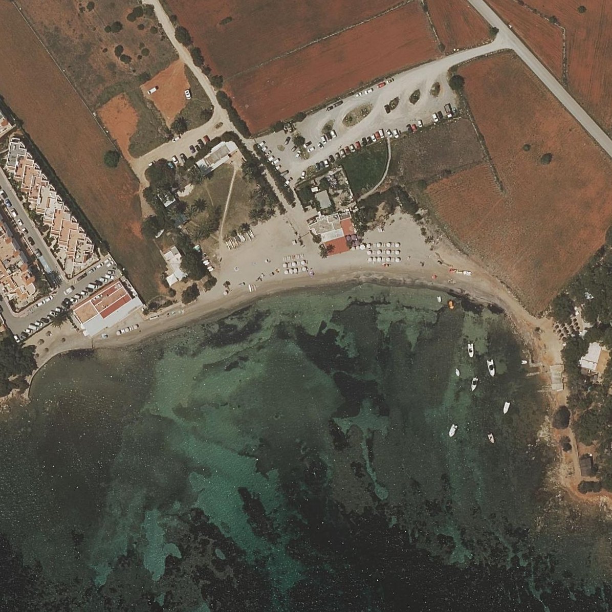 Aerial map of Cala Martina
