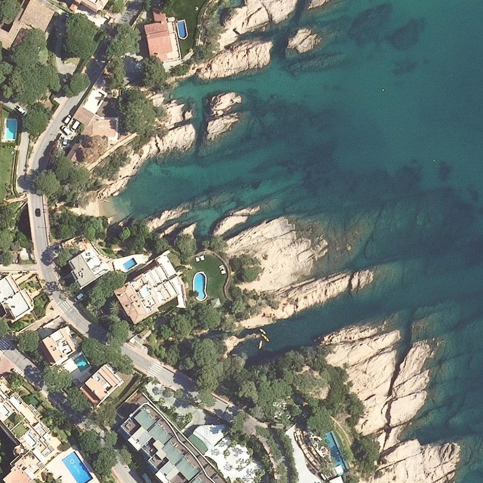 Aerial map of Cala Maset