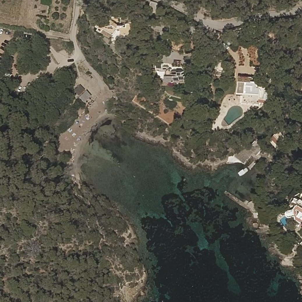 Aerial map of Cala Mastella