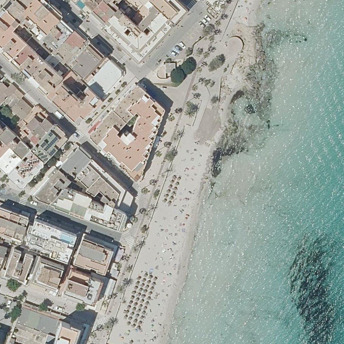 Aerial map of Cala Millor