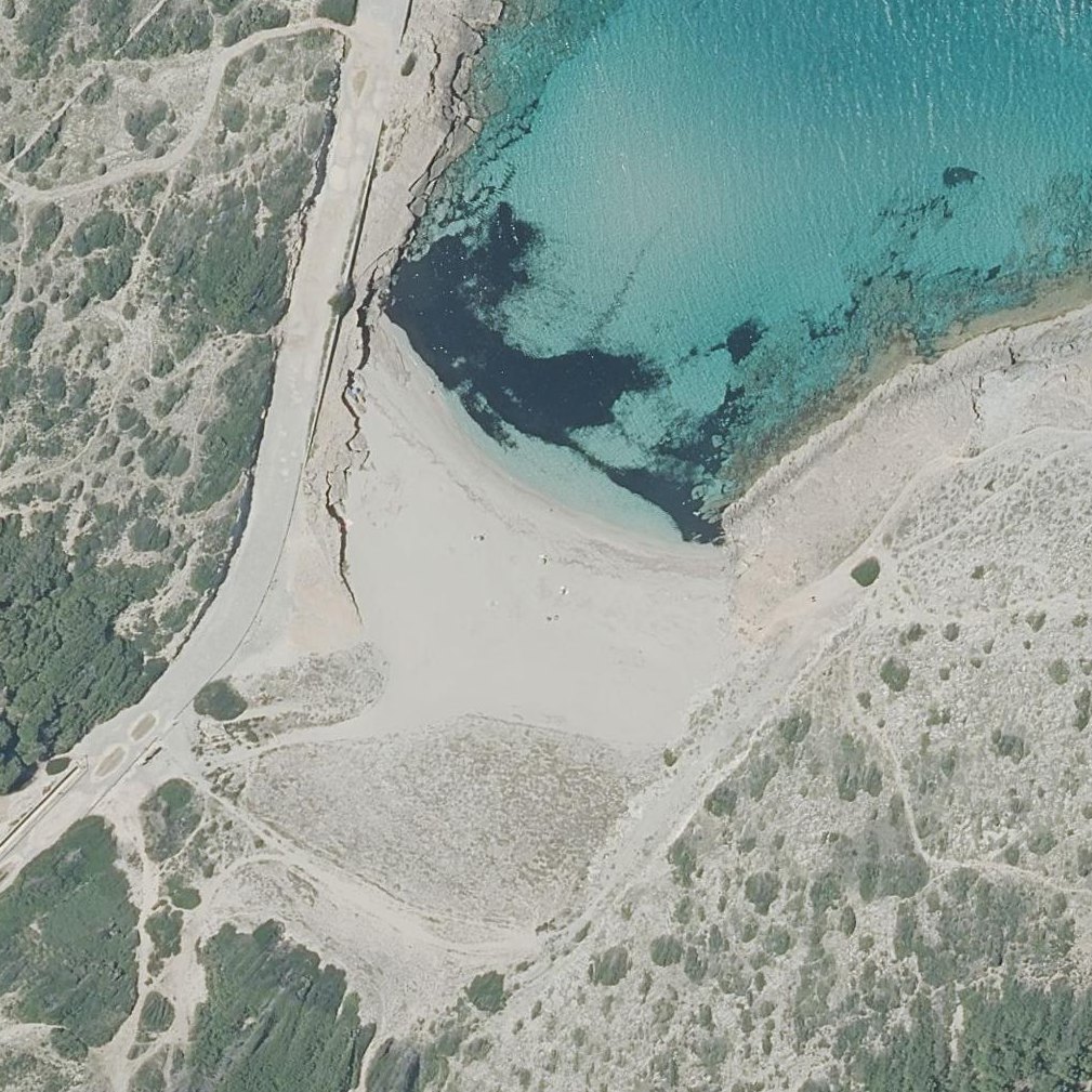 Aerial map of Cala Mitjana o sa Duaia