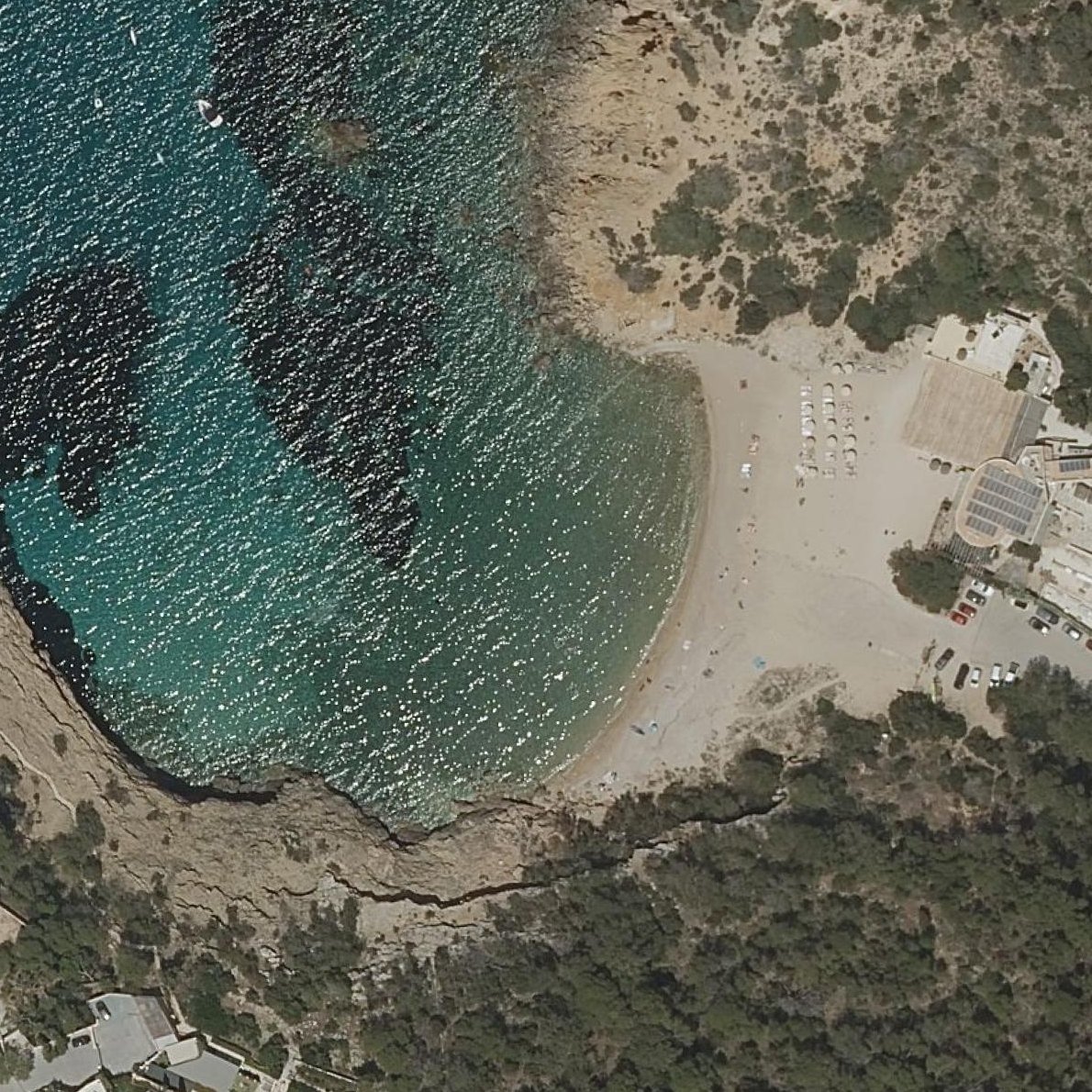 Aerial map of Cala Molí