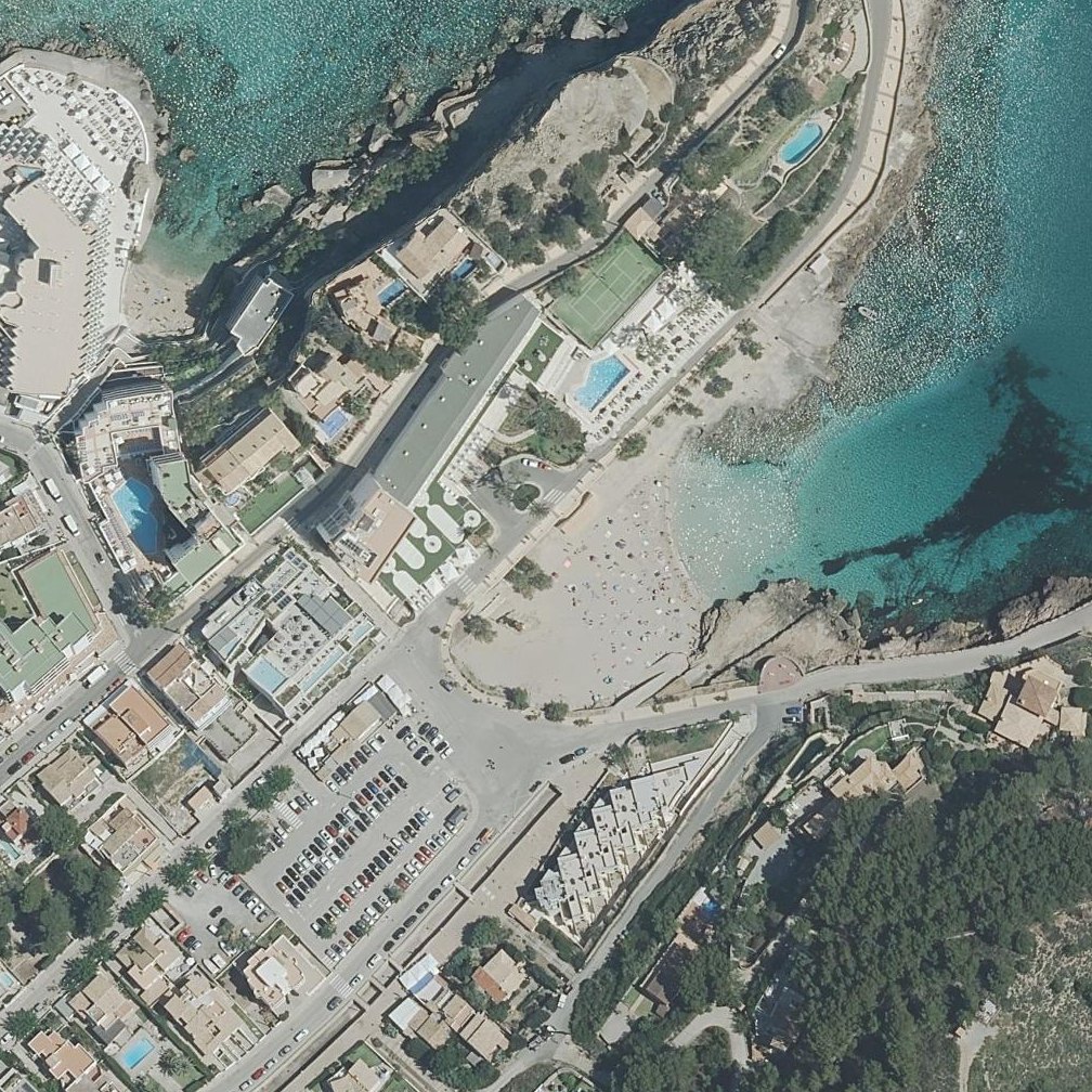 Aerial map of Cala Molins