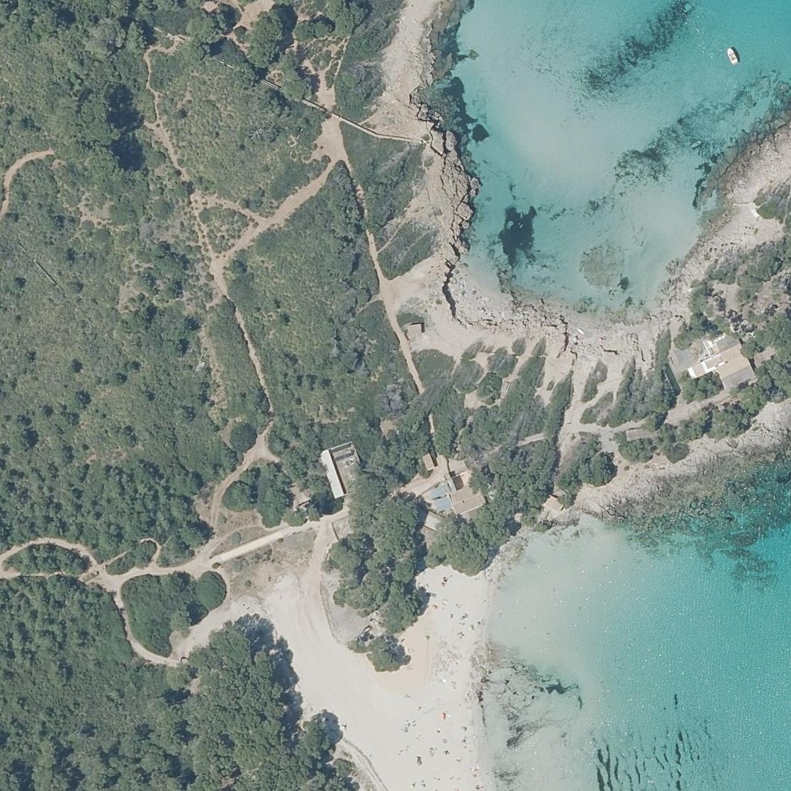 Aerial map of Cala Moltó