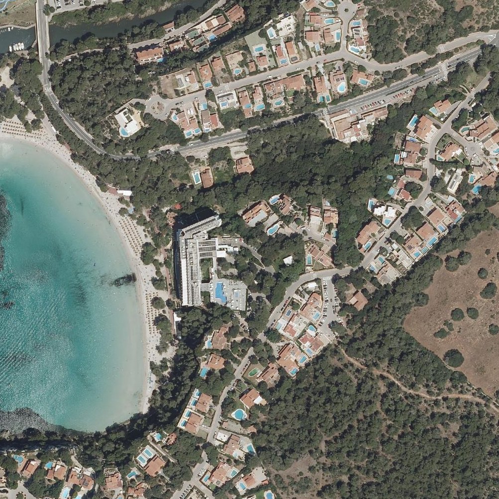 Aerial map of Cala Morell