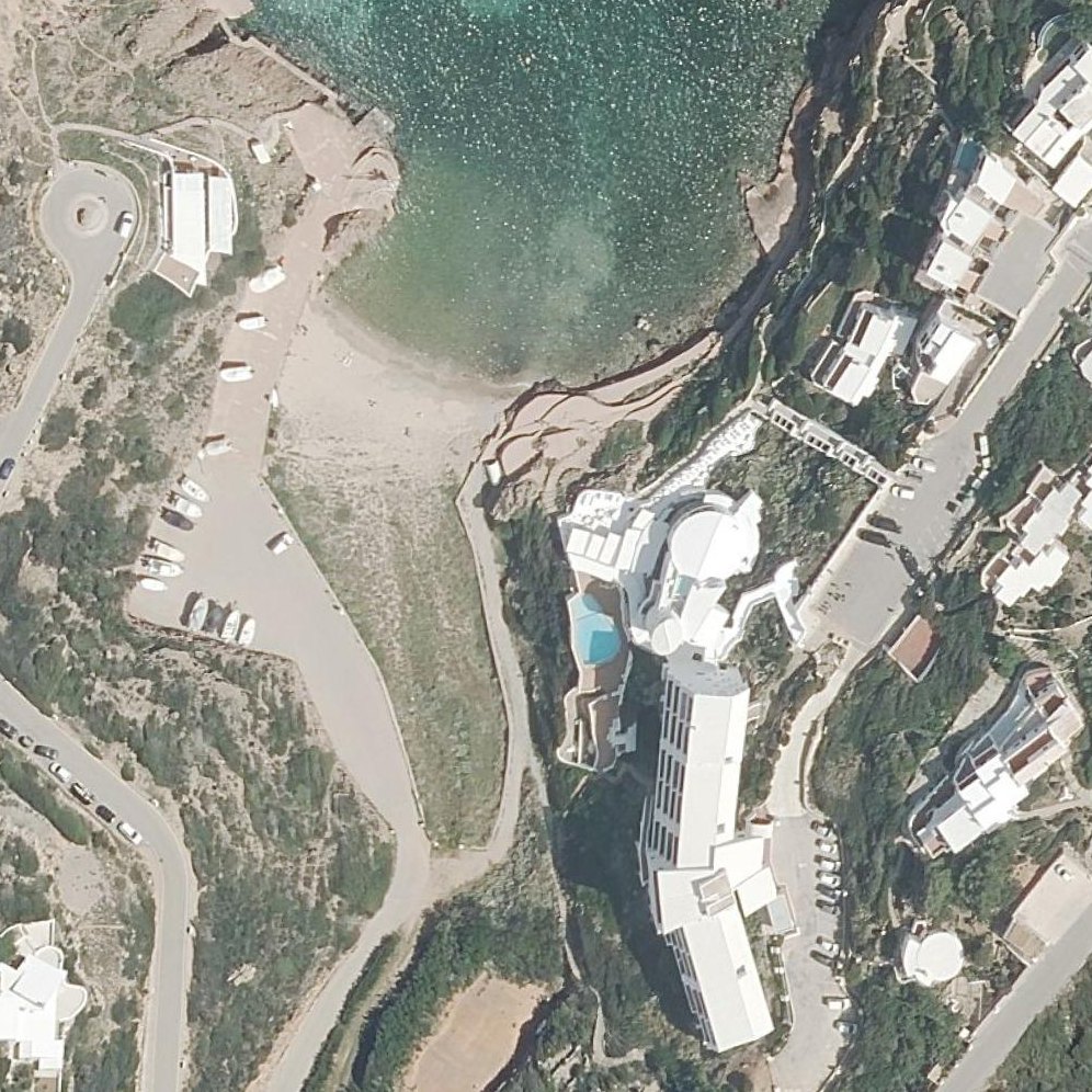 Aerial map of Cala Morell