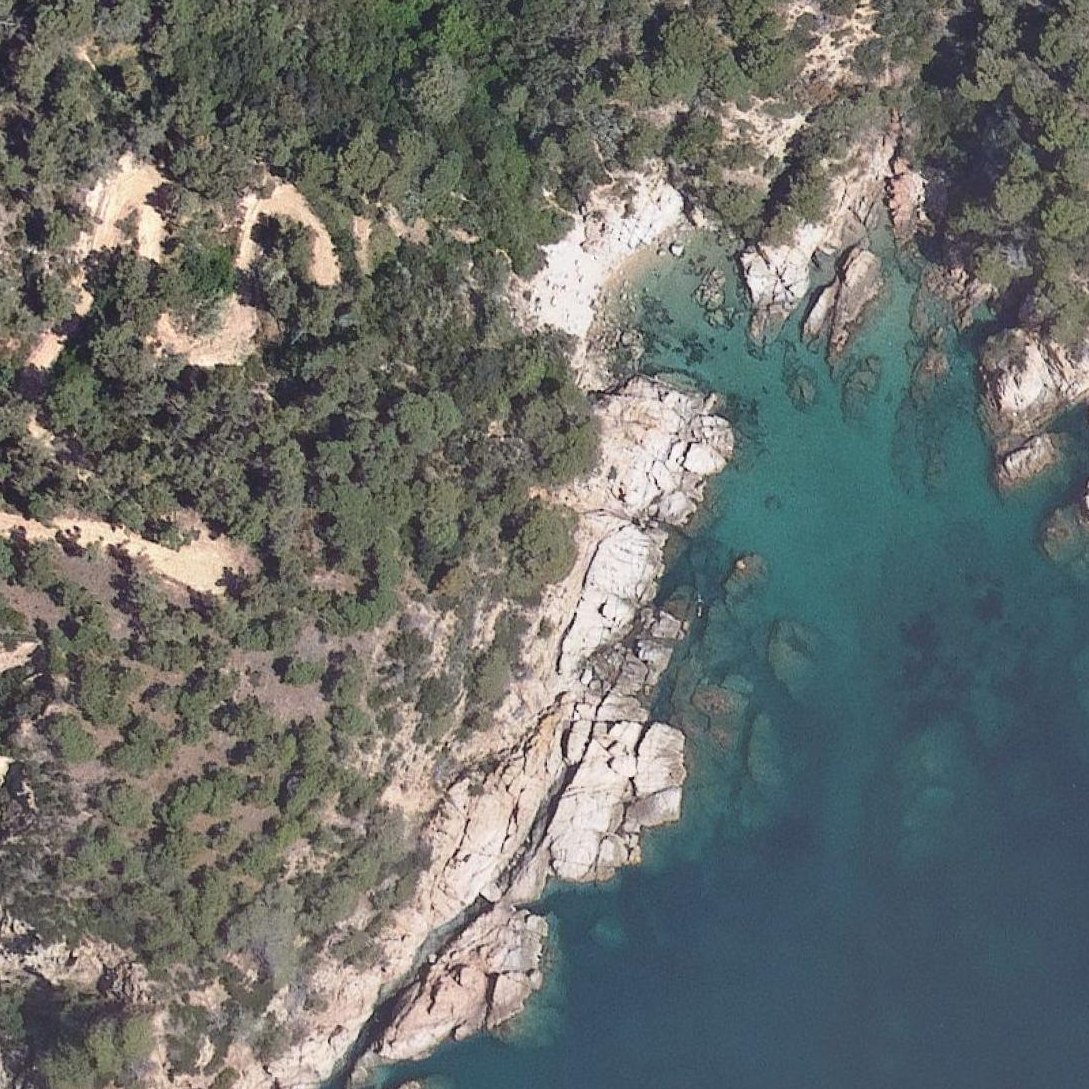 Aerial map of Cala Morisca