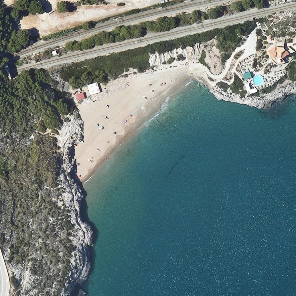 Aerial map of Cala Morisca