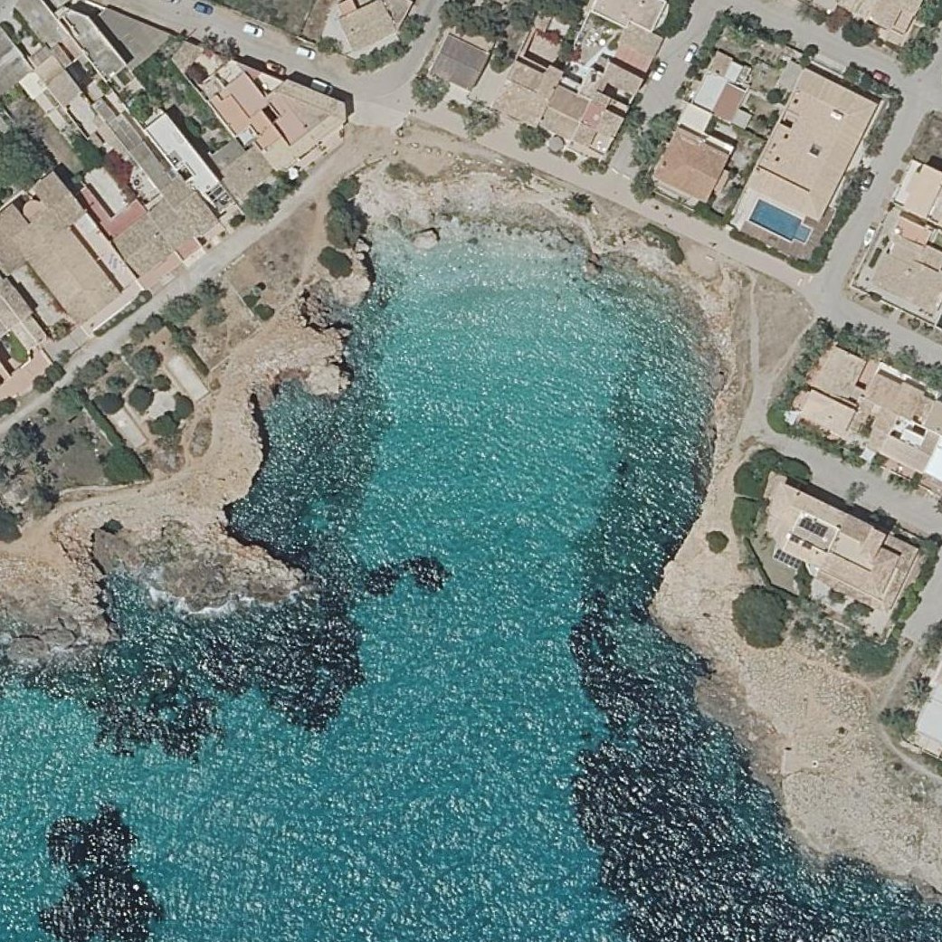 Aerial map of Cala Morlanda