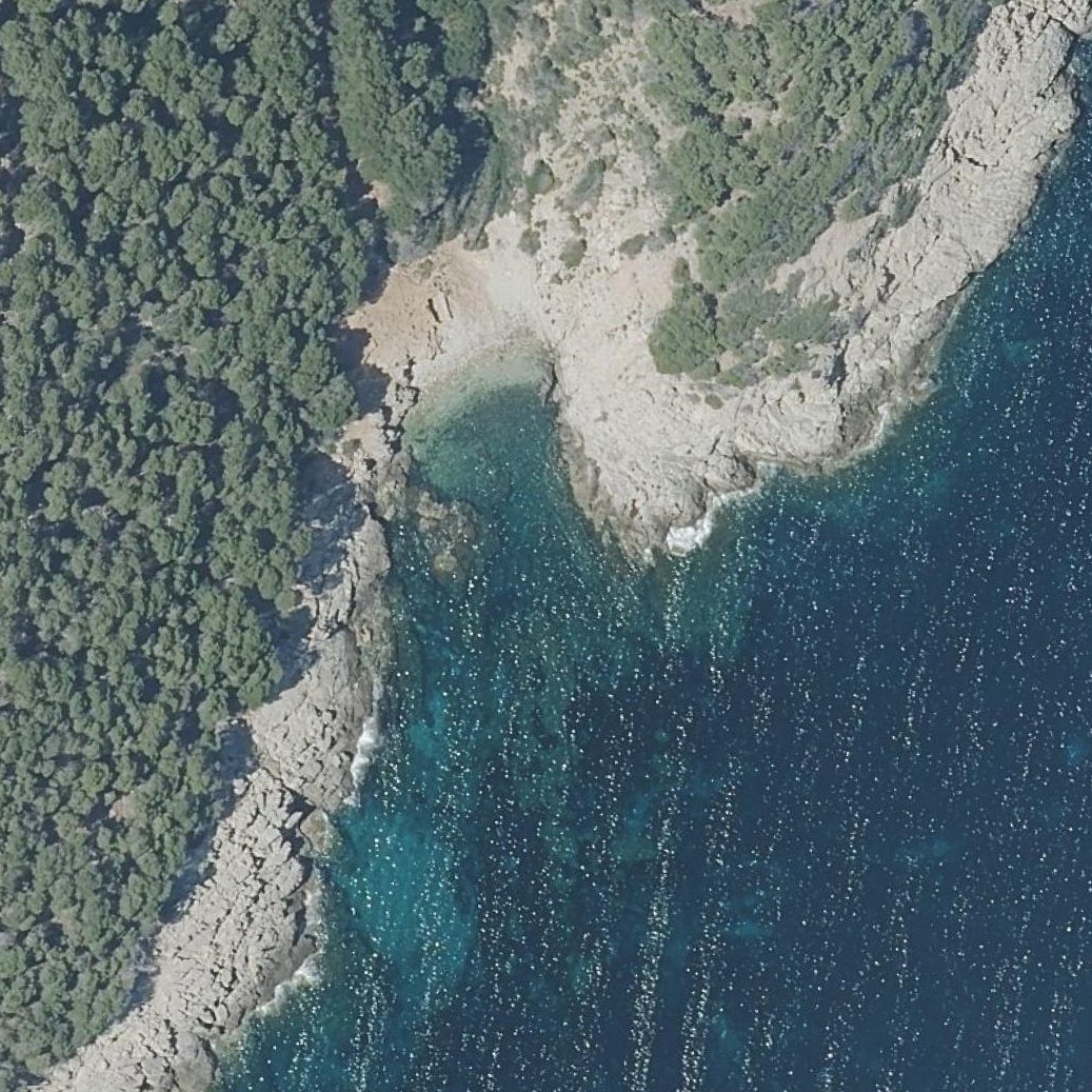 Aerial map of Cala na Llòbriga