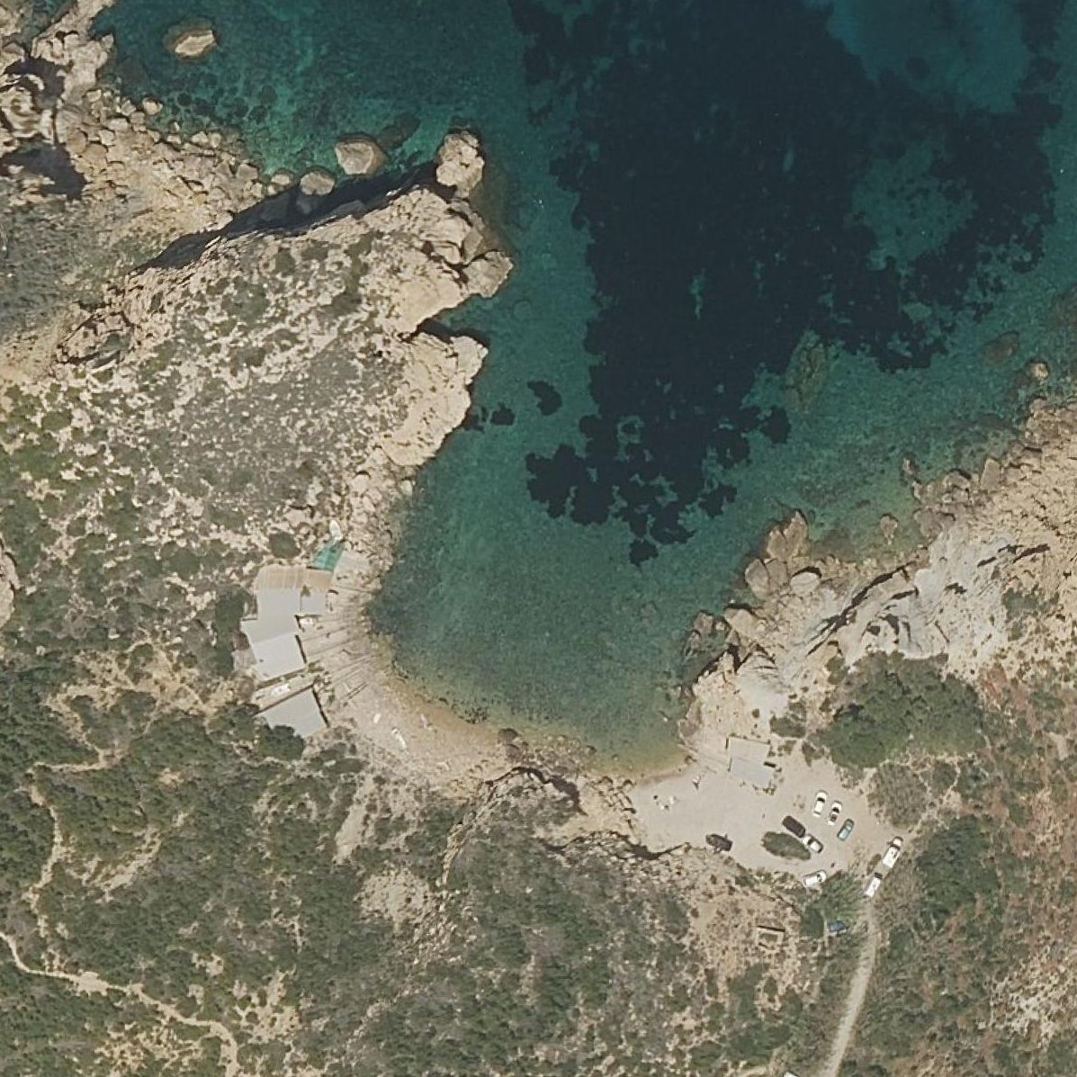 Aerial map of Cala Nadja
