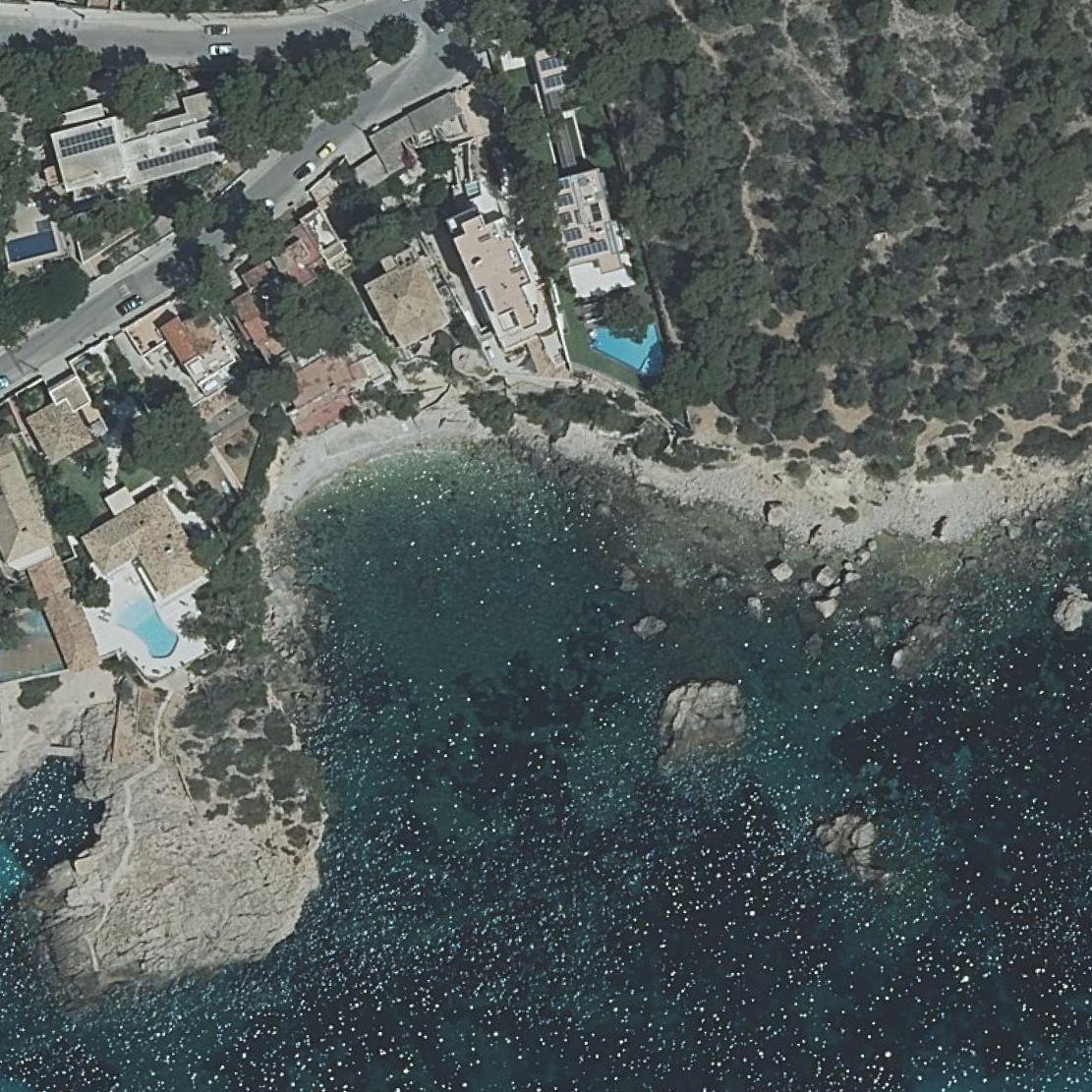 Aerial map of Cala Oli