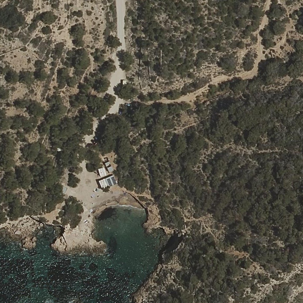 Aerial map of Cala Olivera