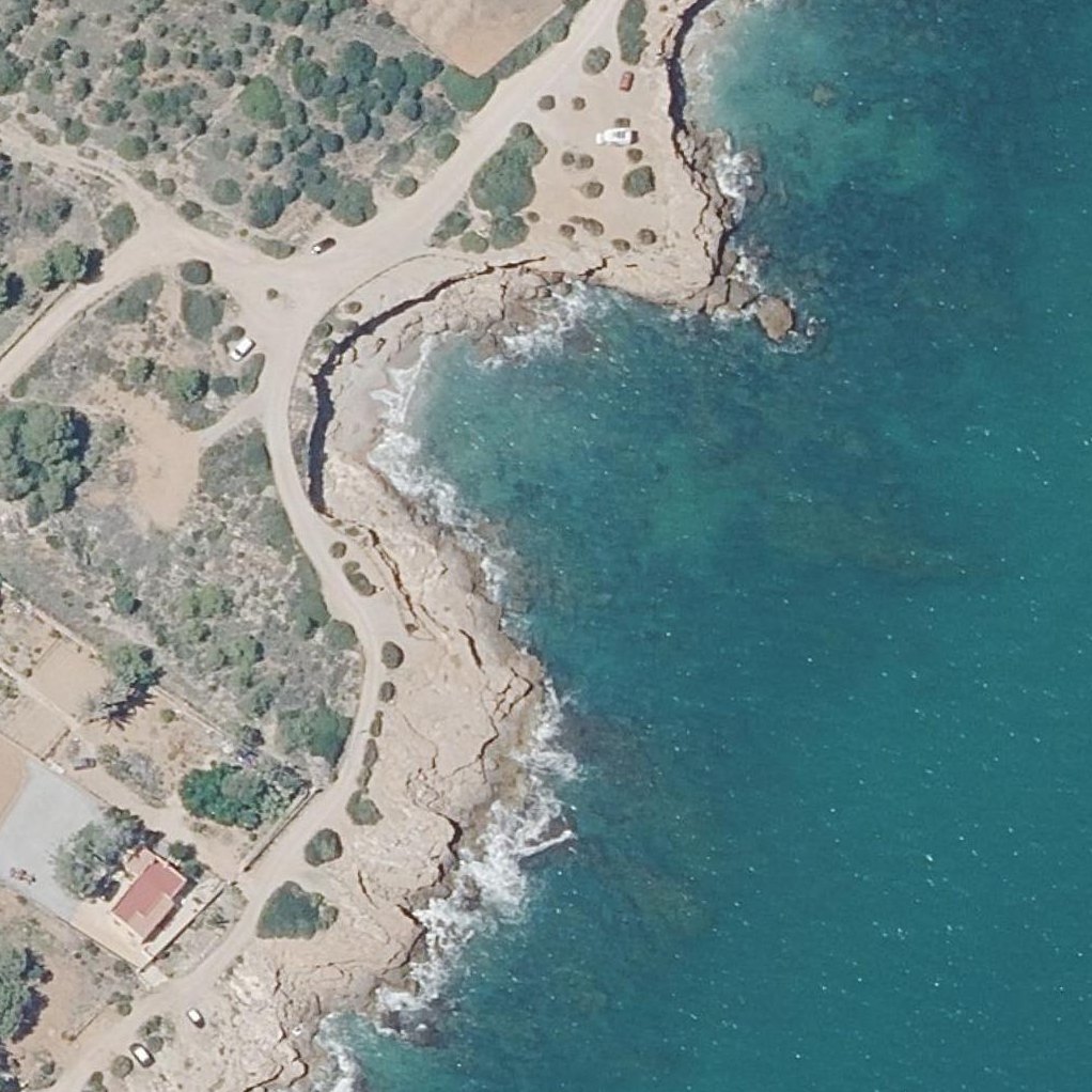 Aerial map of Cala Ordí