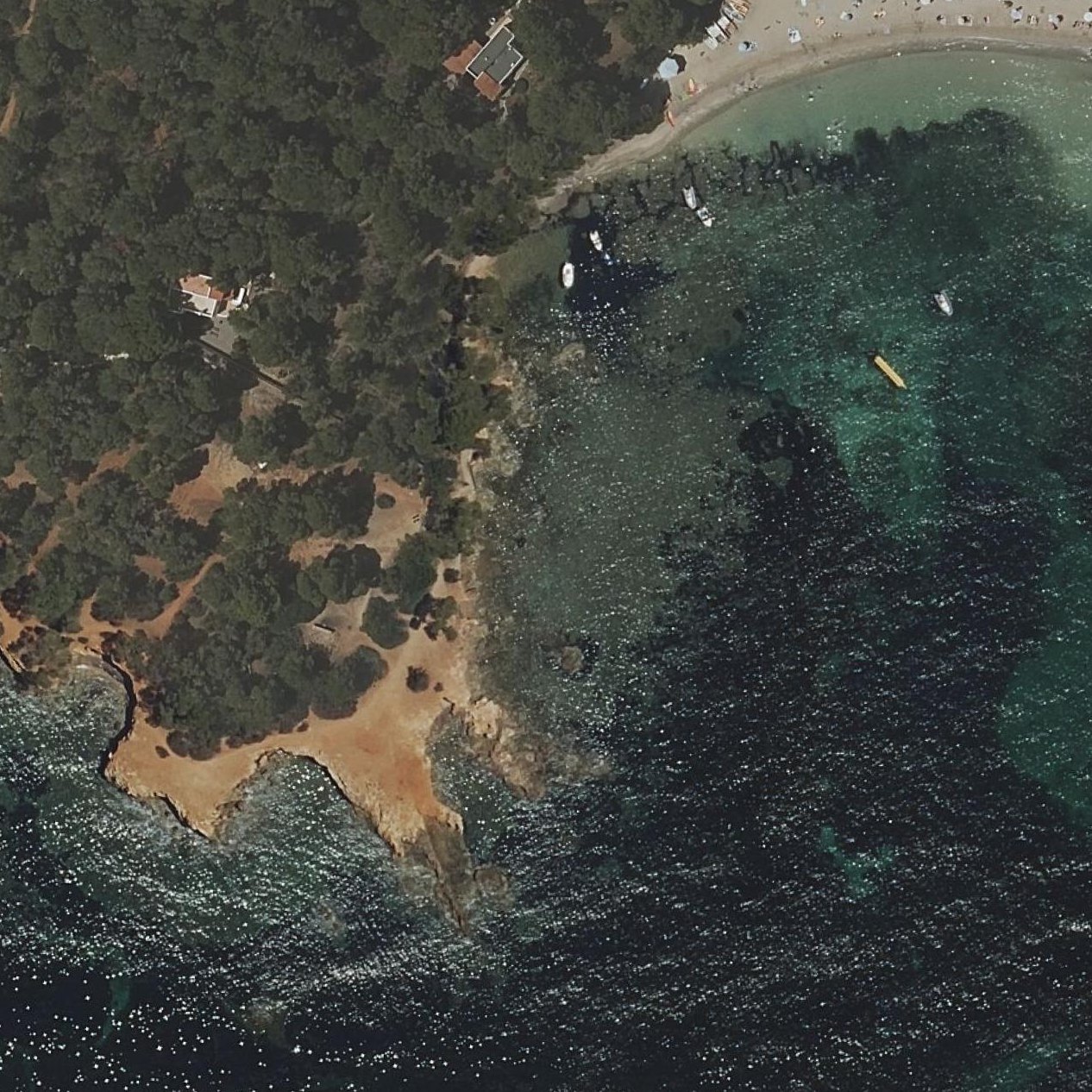 Aerial map of Cala Pada