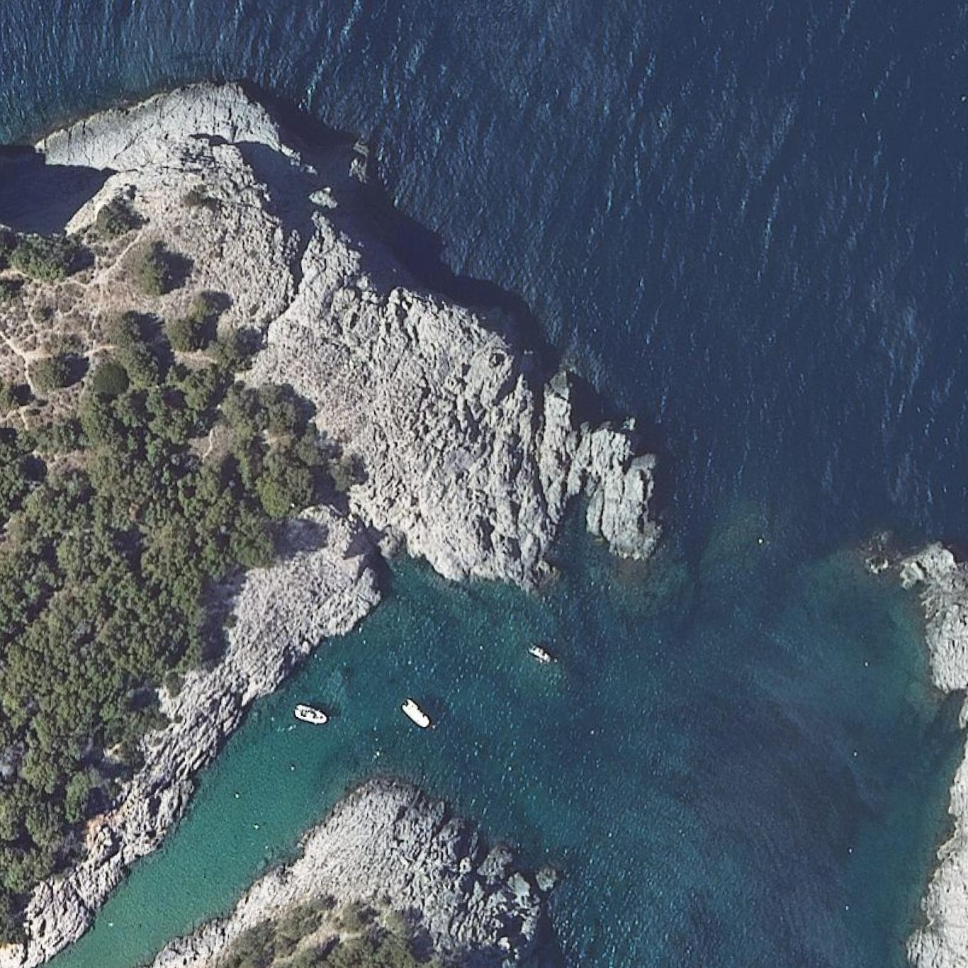 Aerial map of Cala Pedrosa