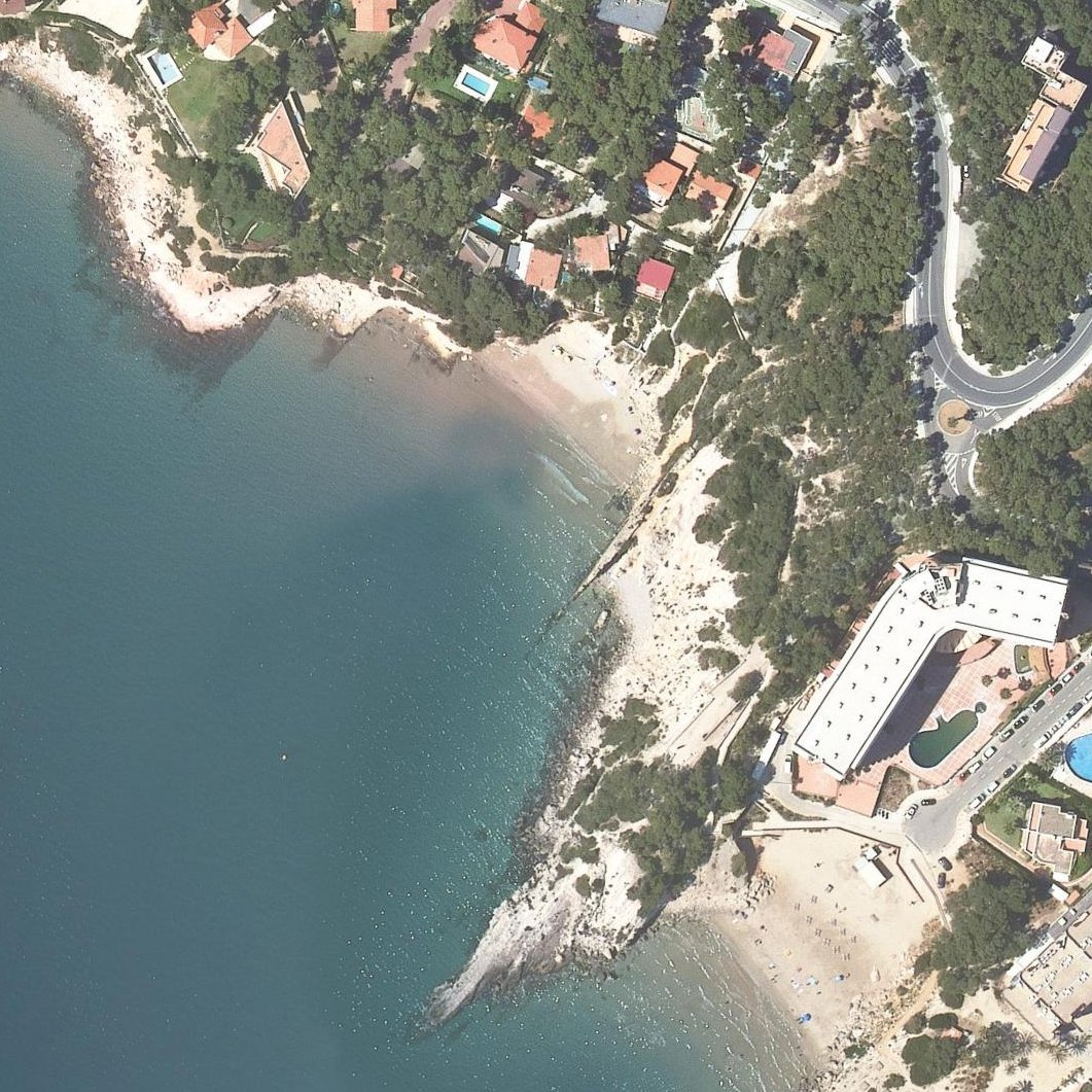 Aerial map of Cala Penya Tallada