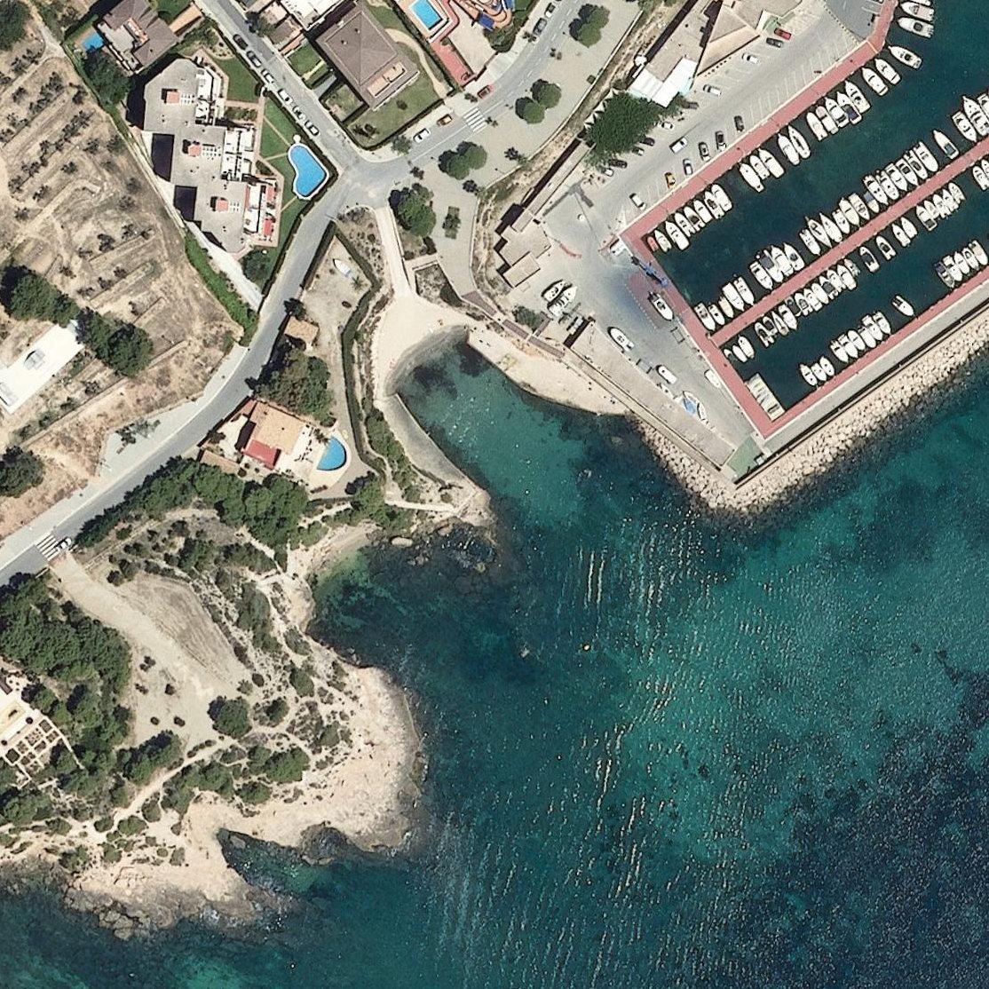 Aerial map of Cala Pepo