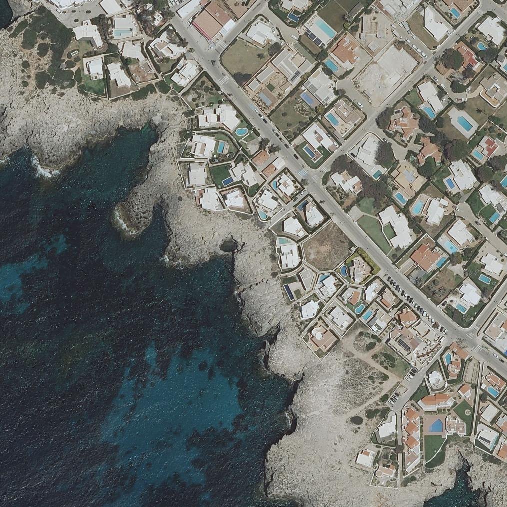 Aerial map of Cala Pequeña